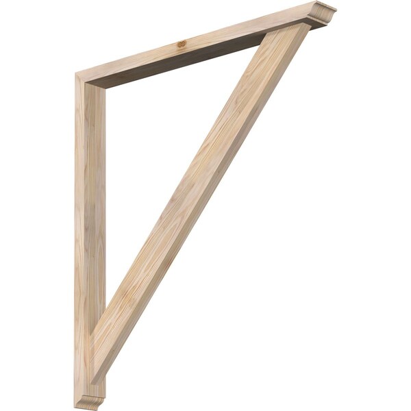 Ekena Millwork Traditional Traditional Smooth Bracket w/ Offset Brace, Douglas Fir, 3 1/2"W x 34"D x 38"H BKT0402X34X38TRA01SDF - main